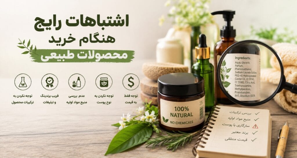 اشتباهات رایج هنگام خرید محصولات طبیعی و بررسی ترکیبات محصولات گیاهی قبل از خرید